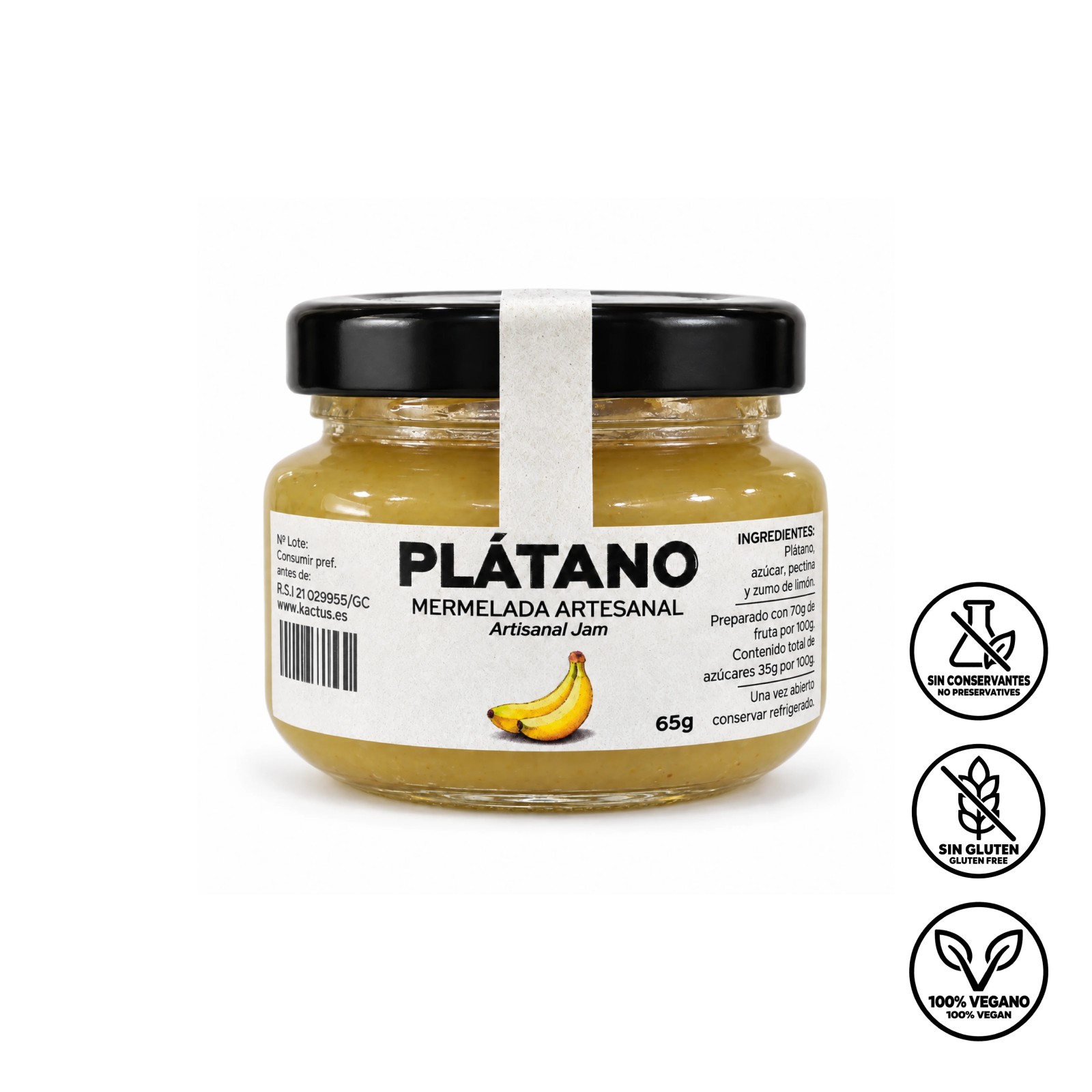 Mermelada Artesanal de Plátano Canario 65 g