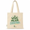 Bolsa Tote de Algodón "Se Vive Mejor Ensalitrao"