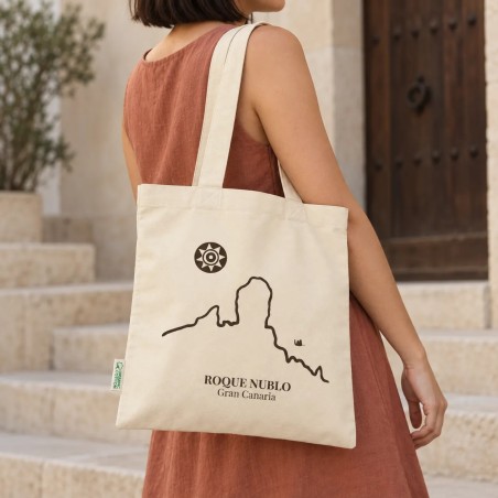 Bolsa Tote Beige Roque Nublo – Gran Canaria