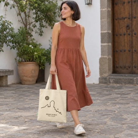 Bolsa Tote Beige Roque Nublo – Gran Canaria