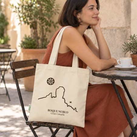Bolsa Tote Beige Roque Nublo – Gran Canaria
