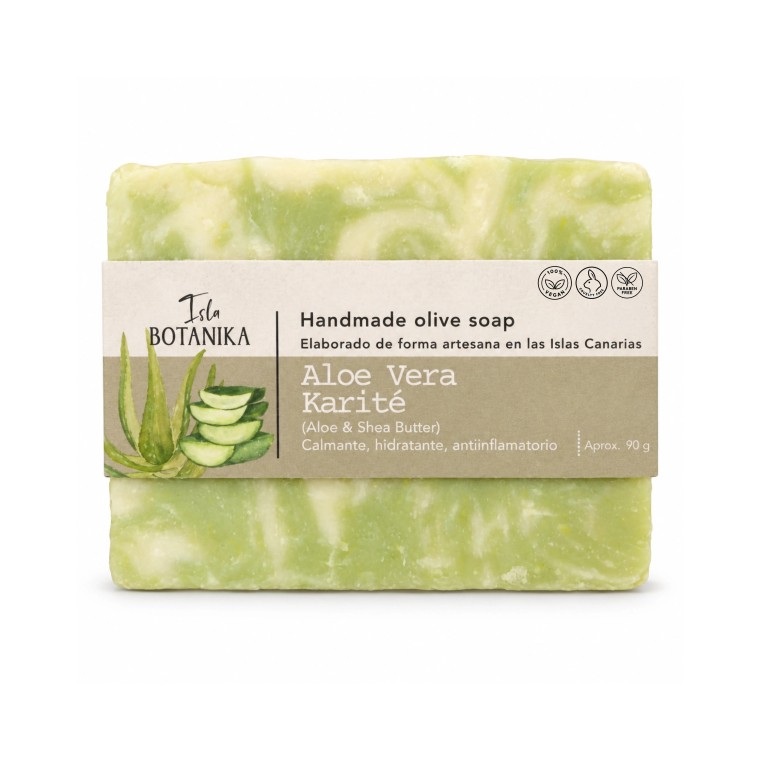 Jabón Artesanal de Aloe Vera y Karité 90 g