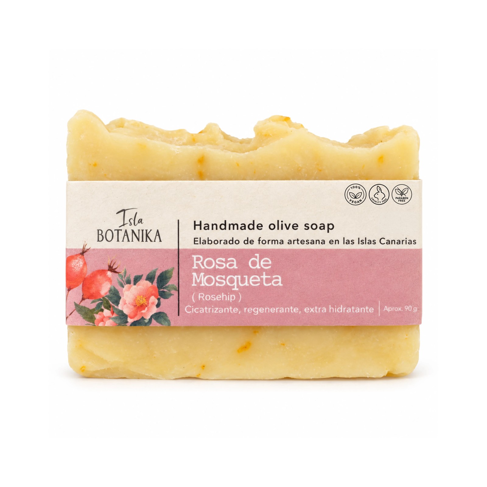 Handcrafted Rosehip Soap, 90 g