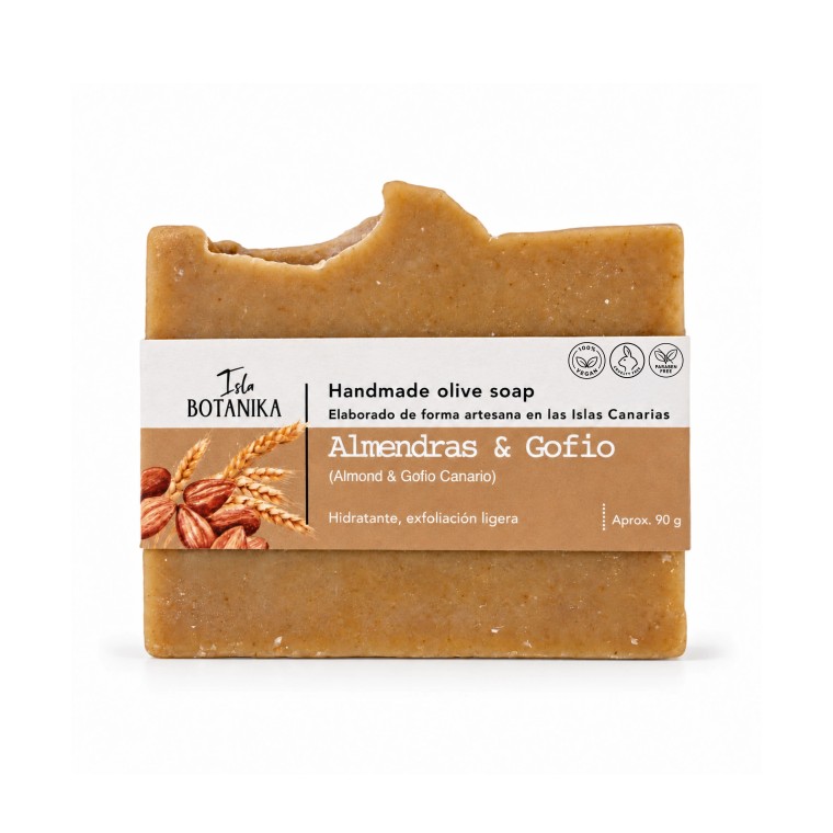 Handcrafted Almond and Canarian Gofio Soap, 90 g