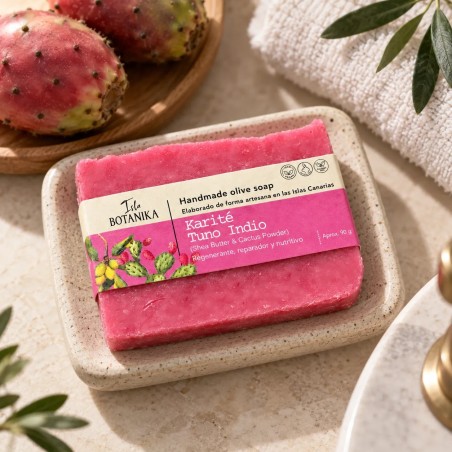 Jabón Artesanal de Karité y Tuno Indio 90 g