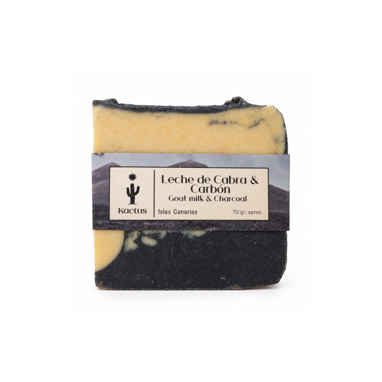 Jabón Artesanal de Leche de Cabra y Carbón 70 g