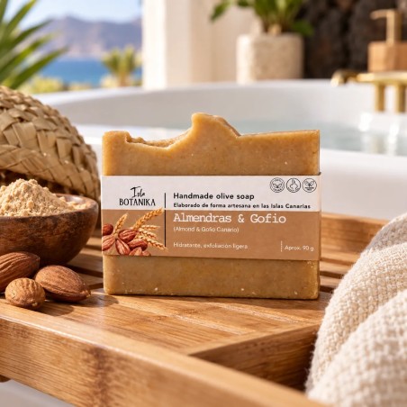 Jabón Artesanal de Almendras y Gofio Canario 90 g