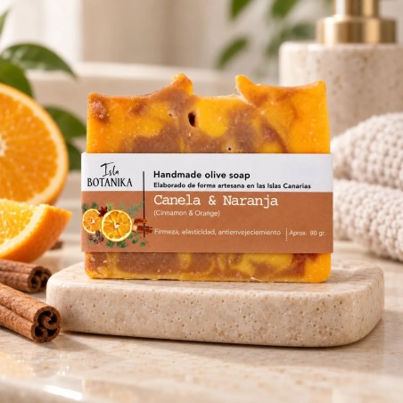 Jabón Artesanal de Canela y Naranja 90 g