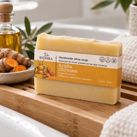 Handcrafted Argan and Turmeric Soap, 90 g