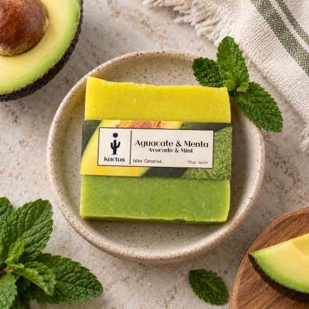 Jabón Artesanal de Aguacate y Menta 70 g