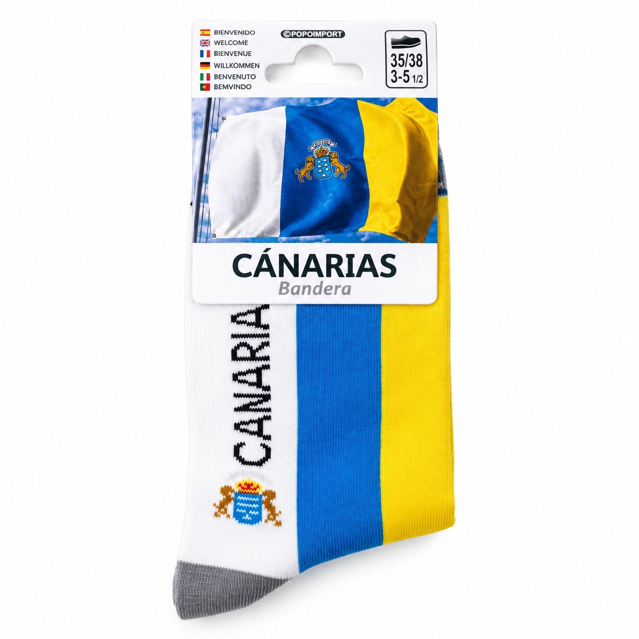 Calcetines bandera de Canarias