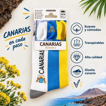 Calcetines bandera de Canarias