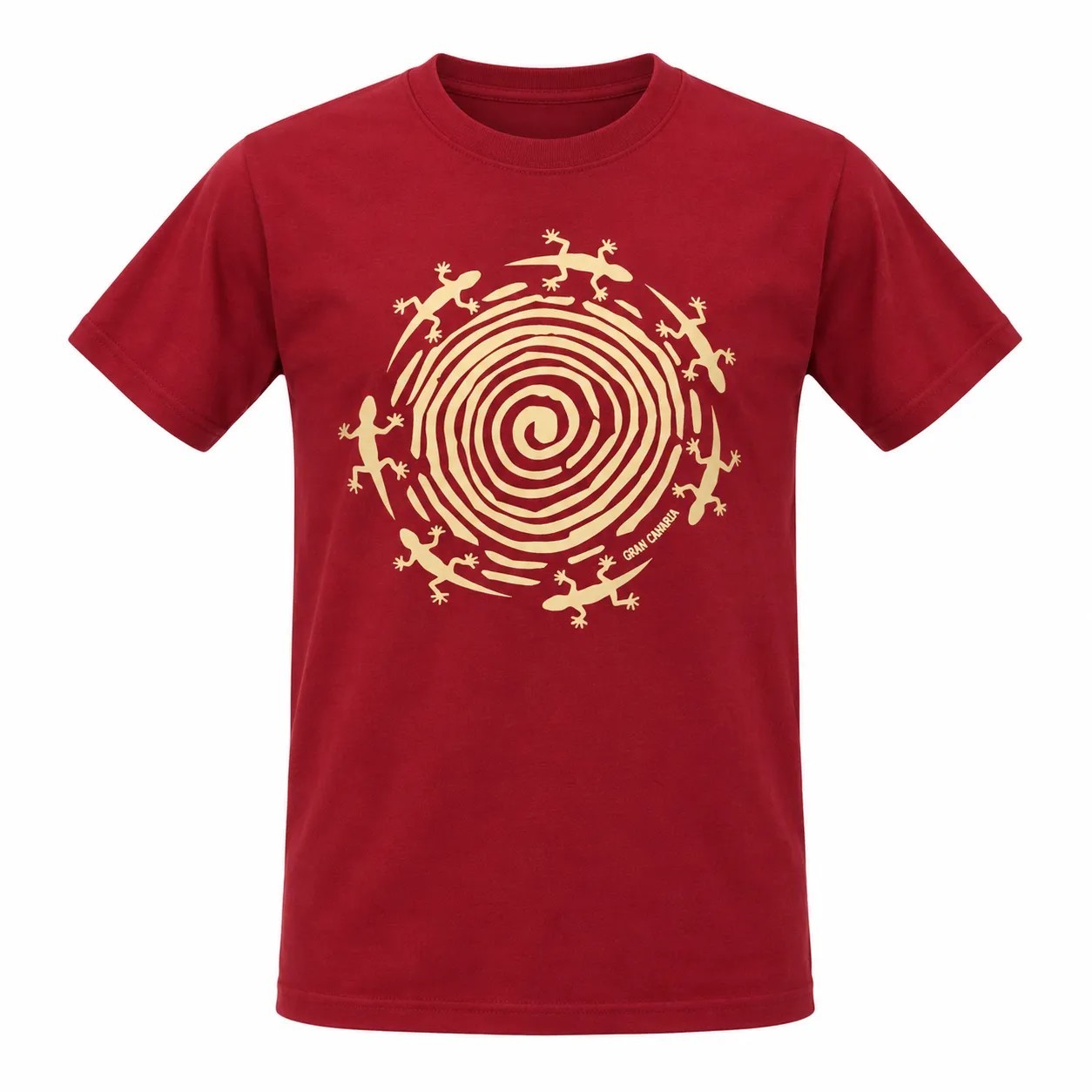 Camiseta Adulto Roja Lagarto Espiral
