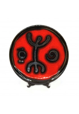 Plato Artesanal Rojo 20cm