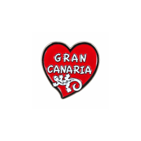 Pin Metálico Corazón y Lagarto Gran Canaria