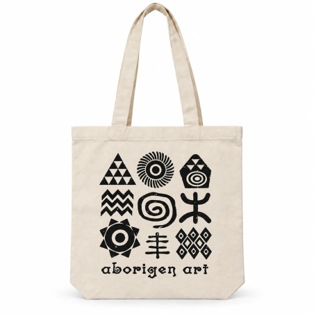 Bolsa Tote de Algodón Aborigen Art