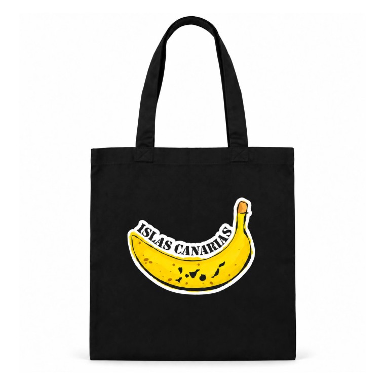 Bolsa Tote de Algodón Plátano Canario