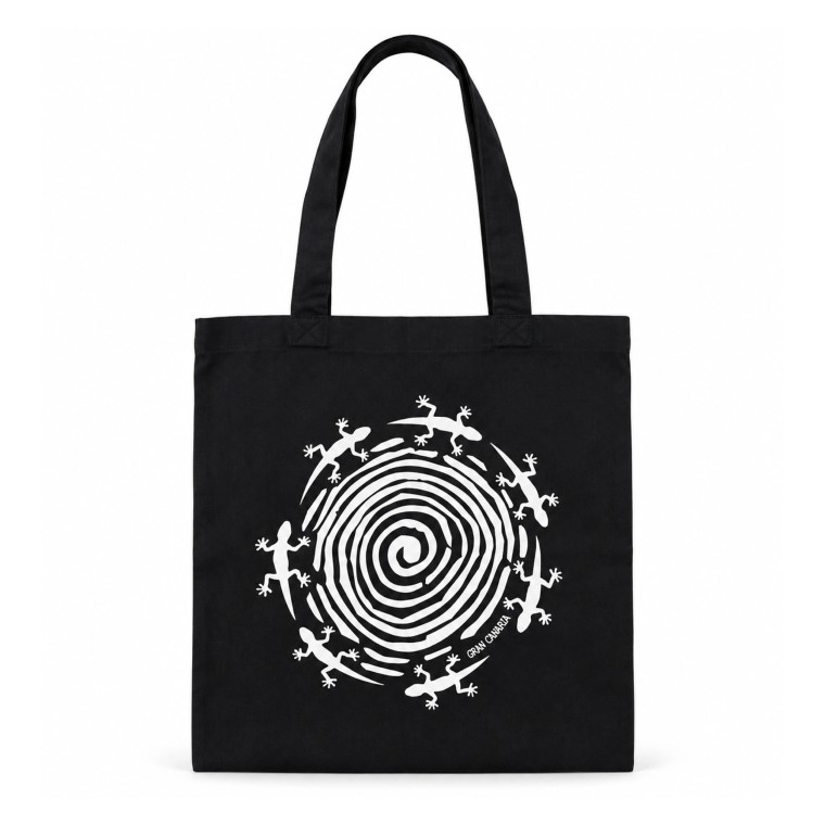 Bolsa Tote de Algodón Lagartos Espiral