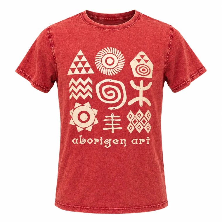 Camiseta Adulto Lavada a la Piedra Roja