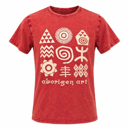 Camiseta Adulto Lavada a la Piedra Roja