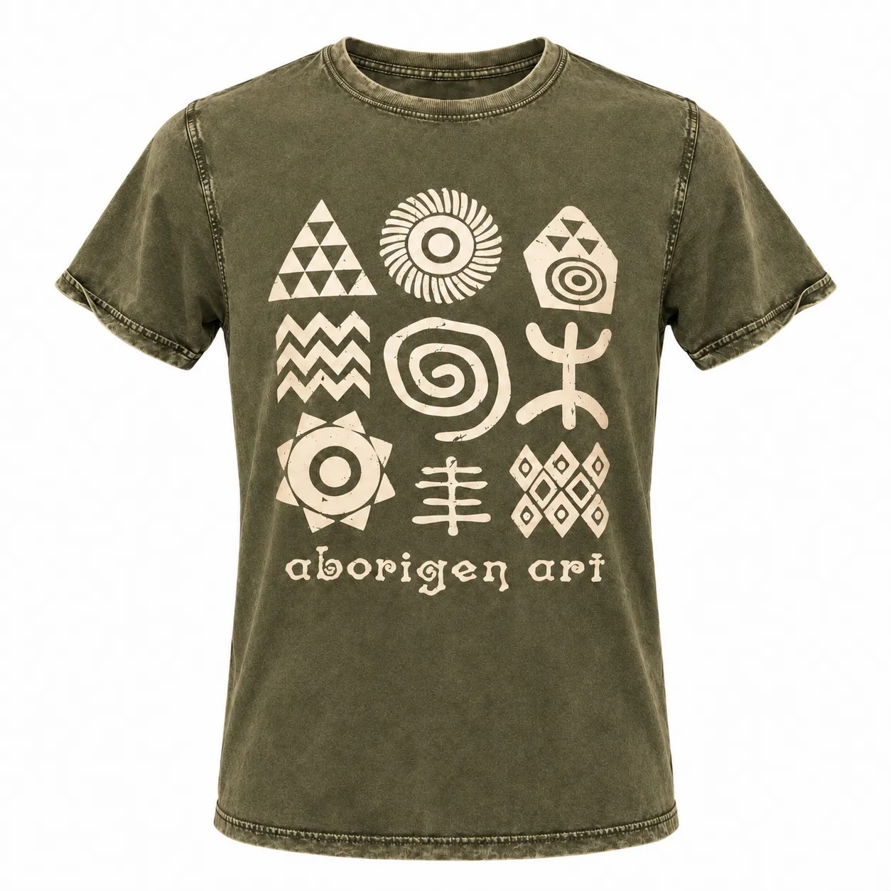 Camiseta Adulto Lavada a la Piedra Verde