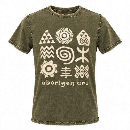 Green Stone-Washed Adult T-Shirt