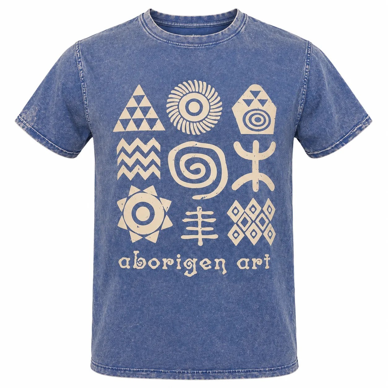 Camiseta Adulto Lavada a la Piedra Azul