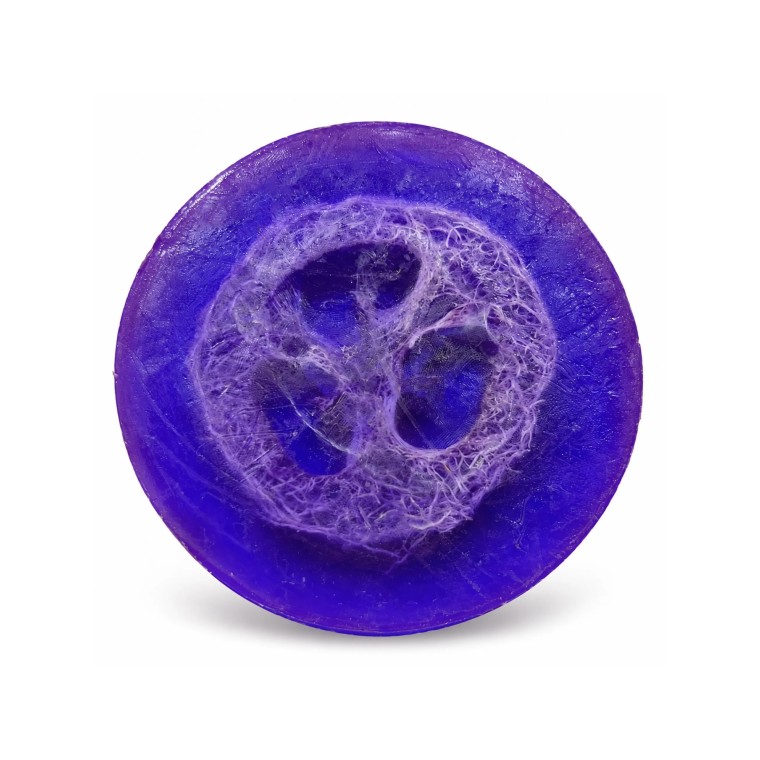 Disco Jabón Esponja de Lavanda con Lufa