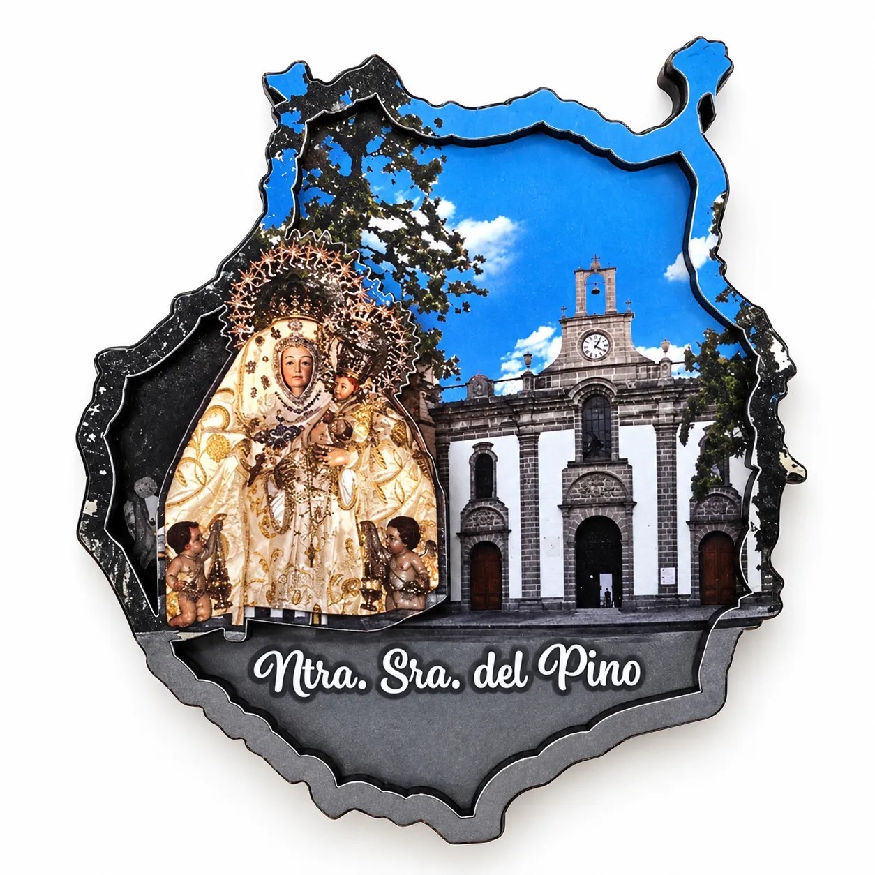 Virgen del Pino Teror Wooden Magnet