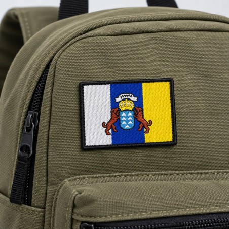 Canary Islands Flag Embroidered Iron-On Patch