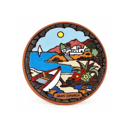Handcrafted Ceramic Plate 10 cm - Volcanic Coast
