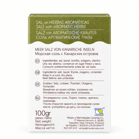 Sal marina con hierbas aromáticas