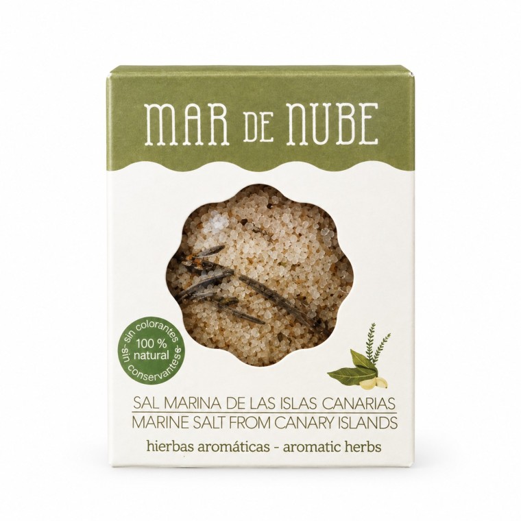 Sal marina con hierbas aromáticas