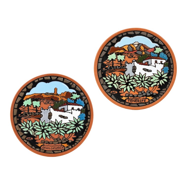 Handcrafted Ceramic Plate 15cm - Canarian Peaks