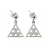 Classic Triangle Pintadera Stud Earring
