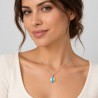 Canary Islands Flag Heart Pendant