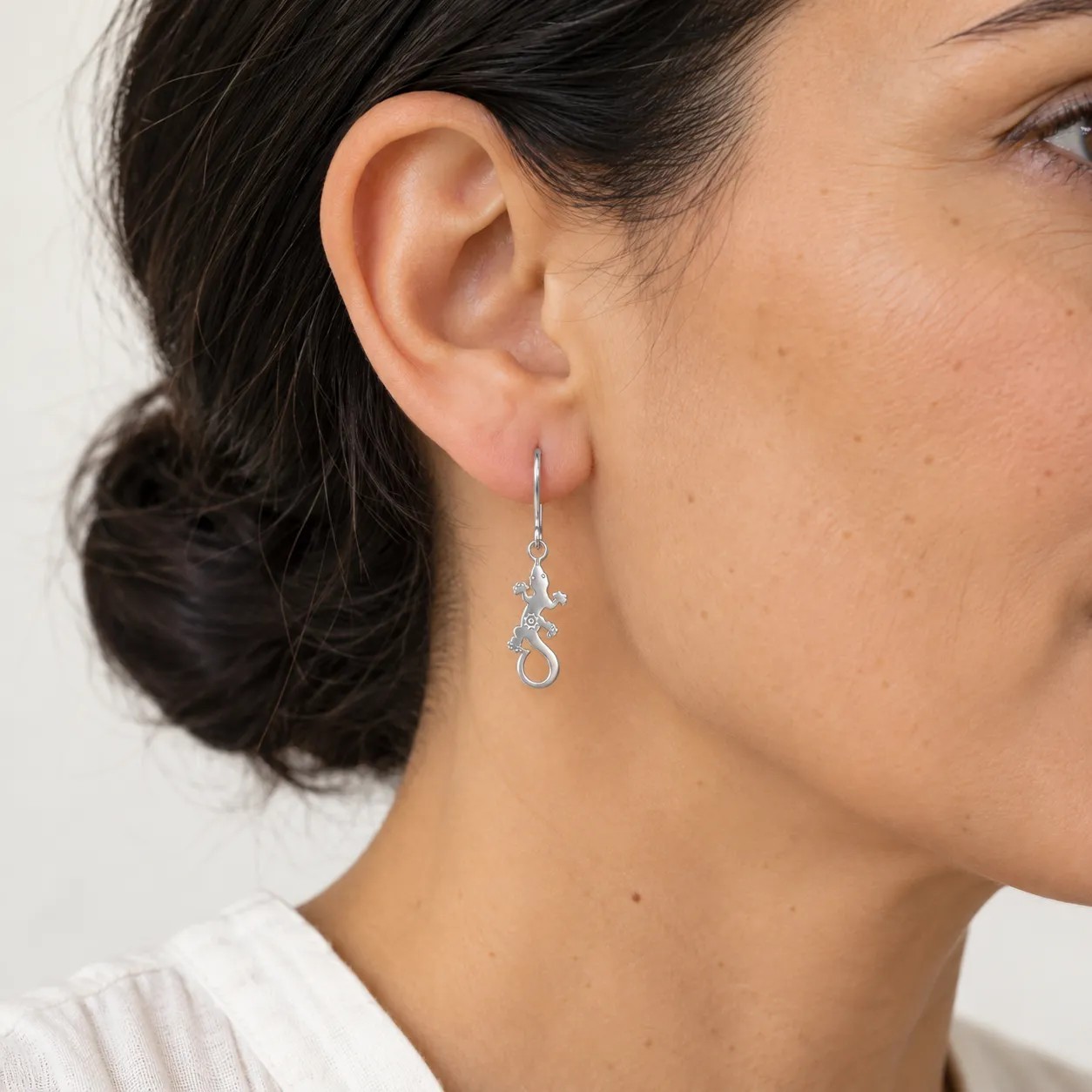 Canarian Lizard and Pintadera Earrings