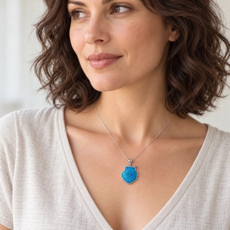 Large Gran Canaria Pendant with Light Blue Enamel