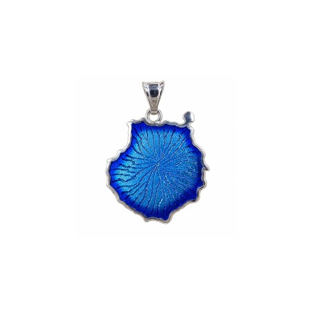 Large Gran Canaria Pendant with Dark Blue Enamel