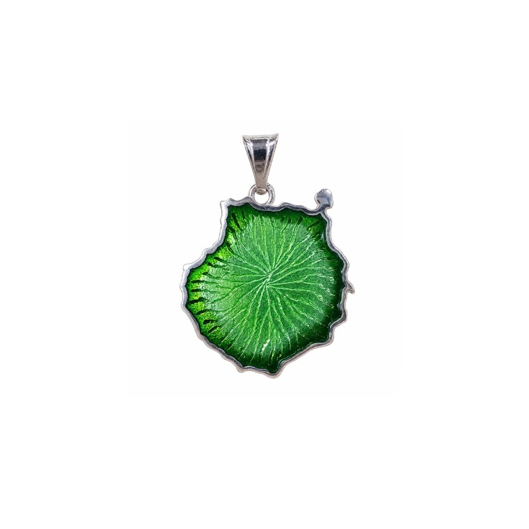 Large Gran Canaria Pendant with Green Enamel