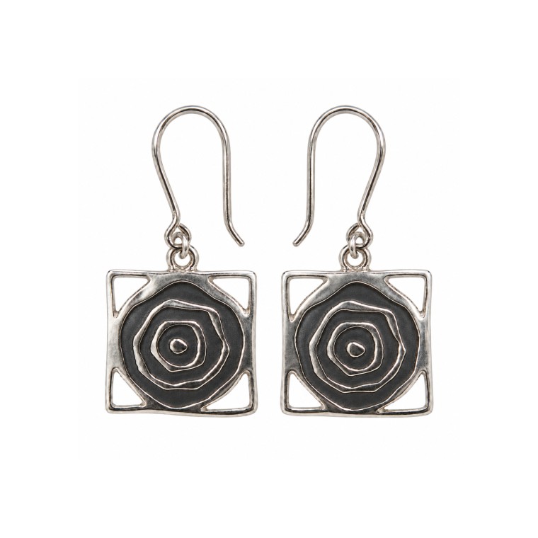 Openwork Spiral Hook Earrings – Antiqued Finish