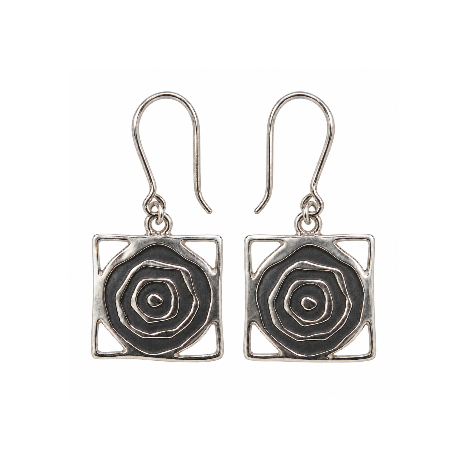 Openwork Spiral Hook Earrings – Antiqued Finish
