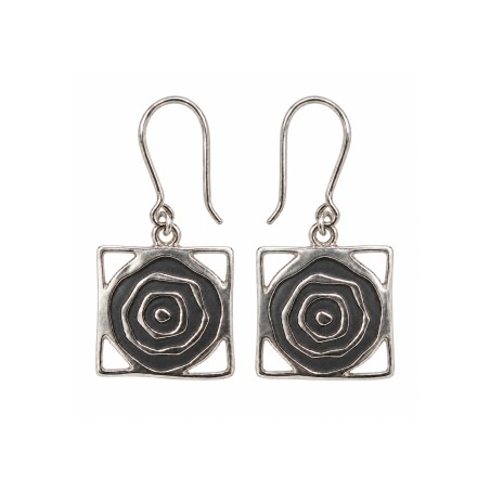 Pendientes Espiral Calados de Gancho – Acabado Envejecido