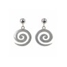 Canarian Pintadera Spiral Stud Earrings