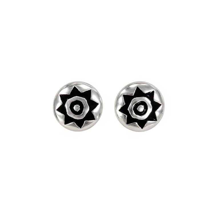 Pendientes de Presión Pintadera Sol Negro