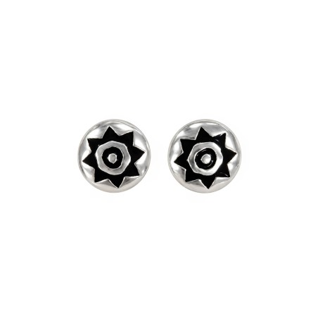 Pendientes de Presión Pintadera Sol Negro