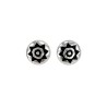 Black Sun Pintadera Stud Earrings