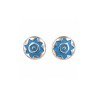 Pendientes de Presión Pintadera Sol Azul Claro