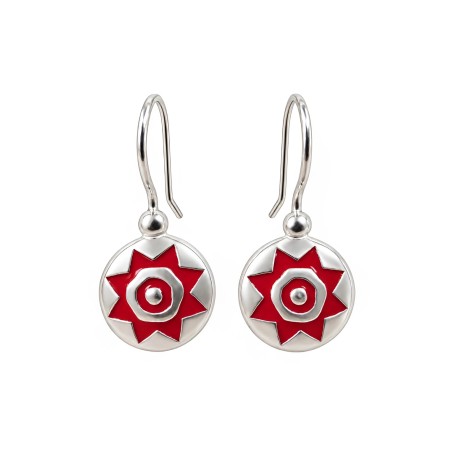 Pendientes Pintadera Sol Rojo