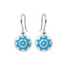 Light Blue Sun Pintadera Earrings